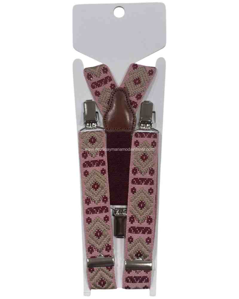 Tirantes Tricolor Rosa