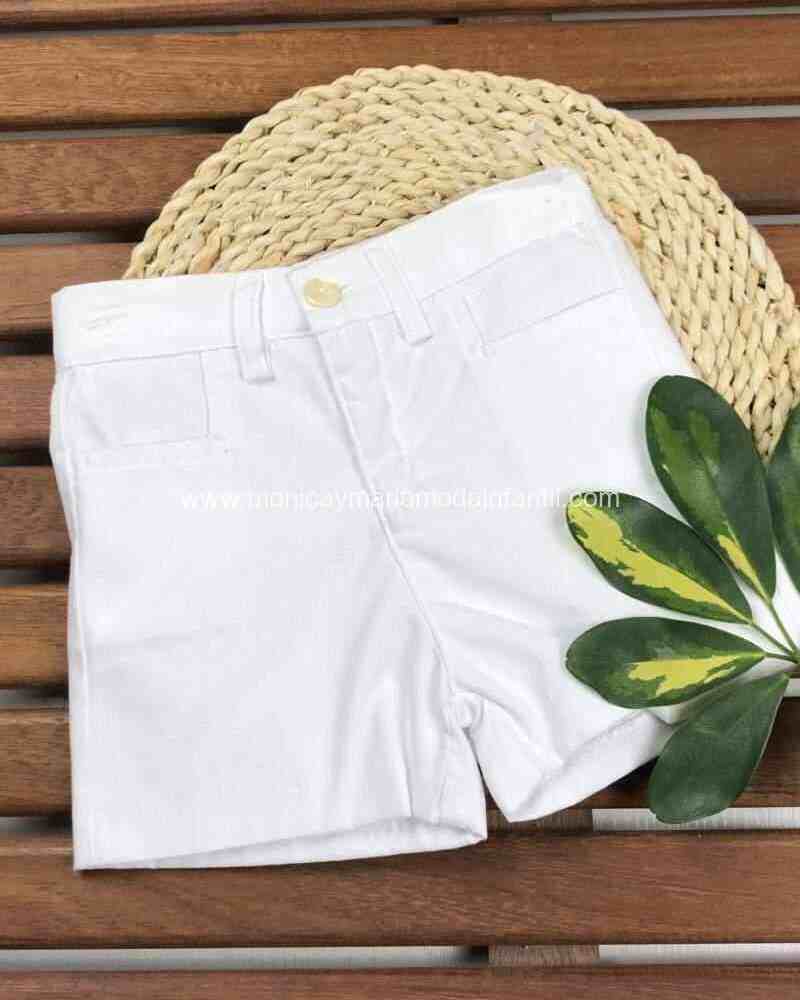 Pantalon corto pinocho blanco