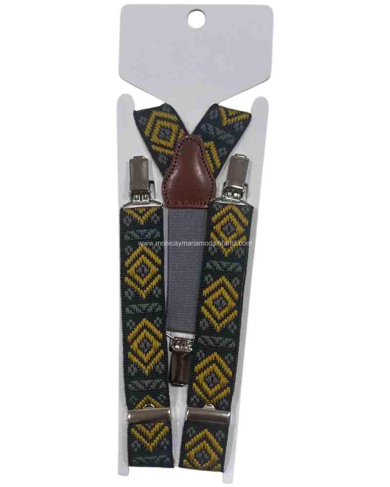 Tirantes Tricolor Mostaza