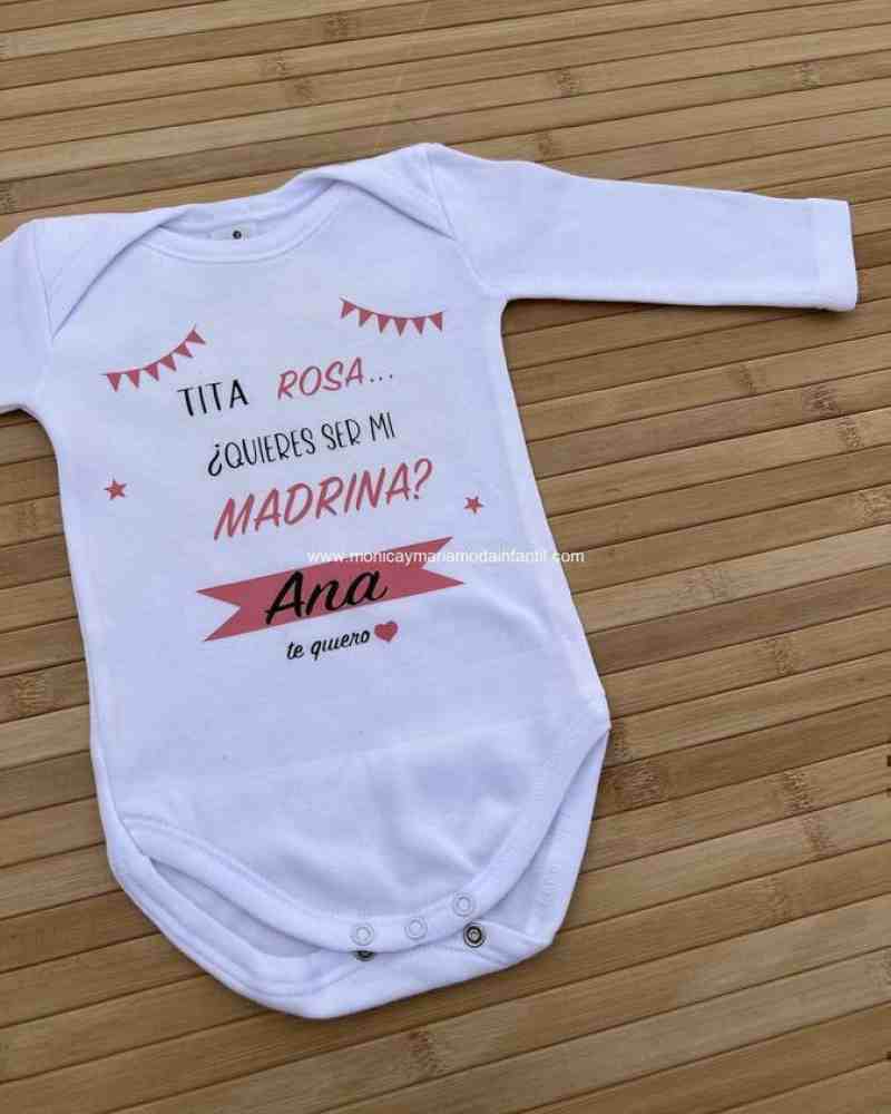 body personalizado ¿quieres ser mi madrina o padrino?