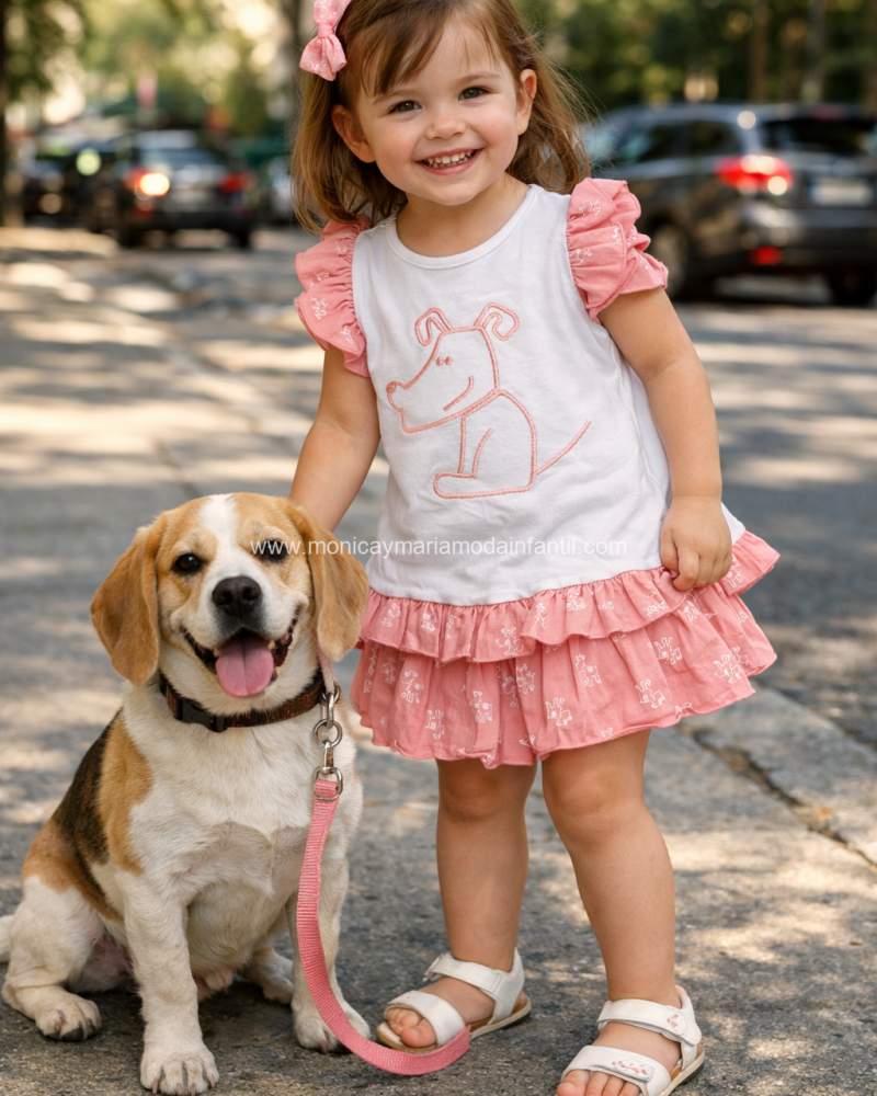 Conjunto BBA Perrito Rosa