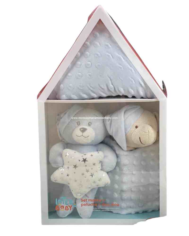 Set Manta + Peluche + Dou Dou celeste