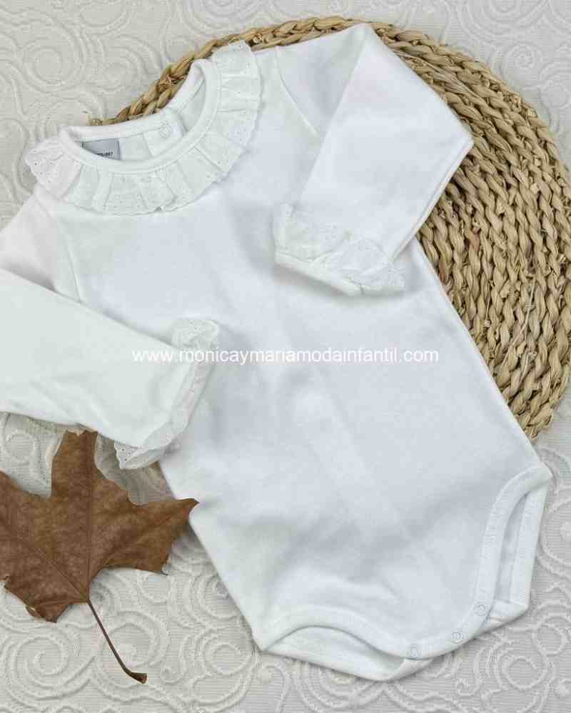 BODY ALGODON BLANCO CUELLO BATISTA