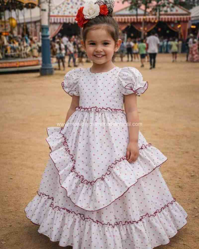 Traje Flamenca Lunares Rojo