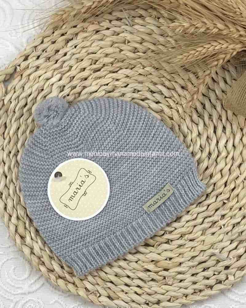 Gorrito Pompom Gris