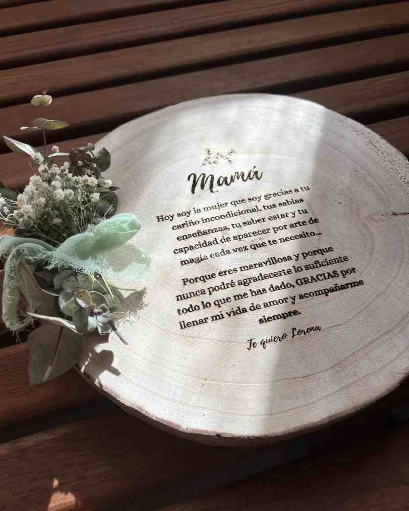 Rodaja madera mamá
