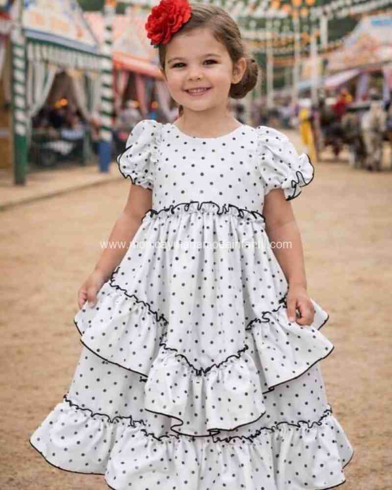 Traje Flamenca Lunares Negro