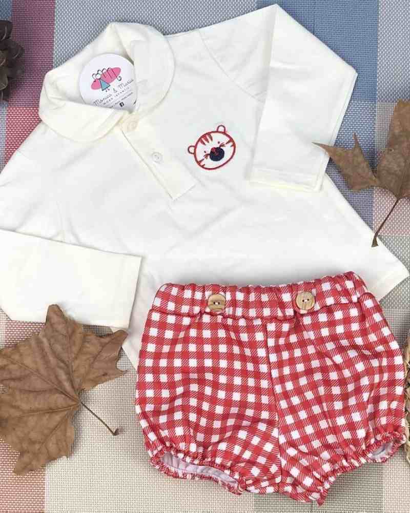 Conjunto Vichy Rojo Tigre