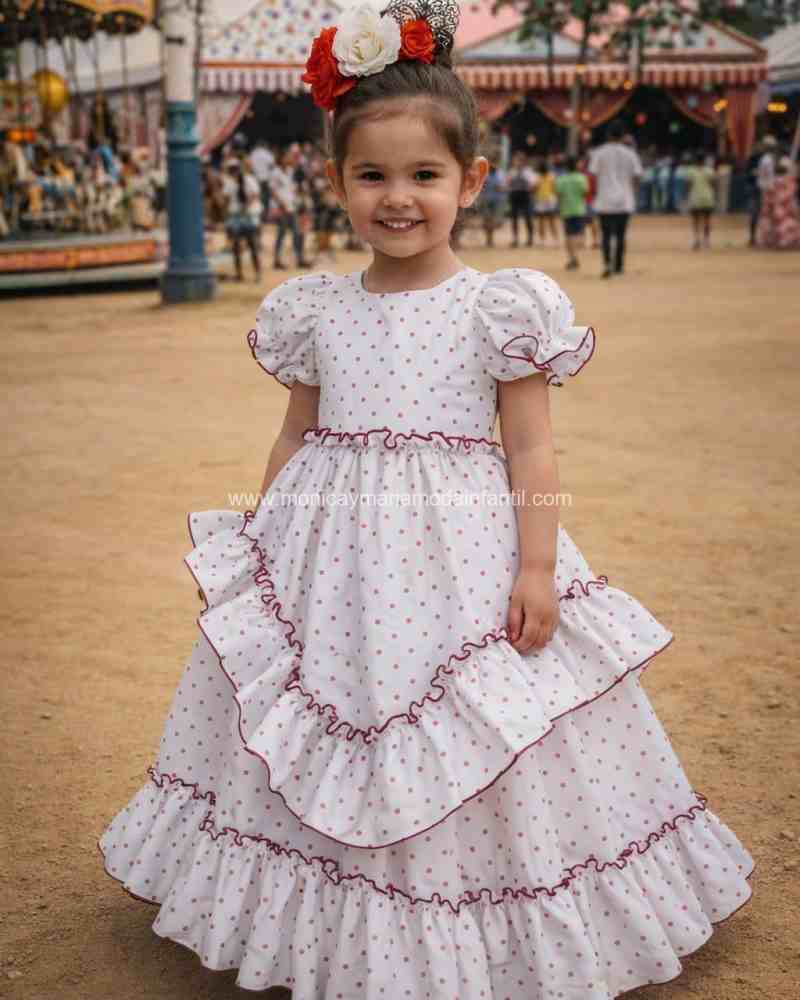 Traje Flamenca Lunares Rojo