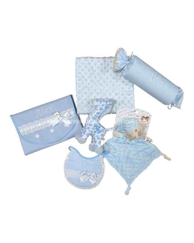 Pack Personalizado,Manta,Antivuelco,dou dou,Babero,Cambiador,Jirafa