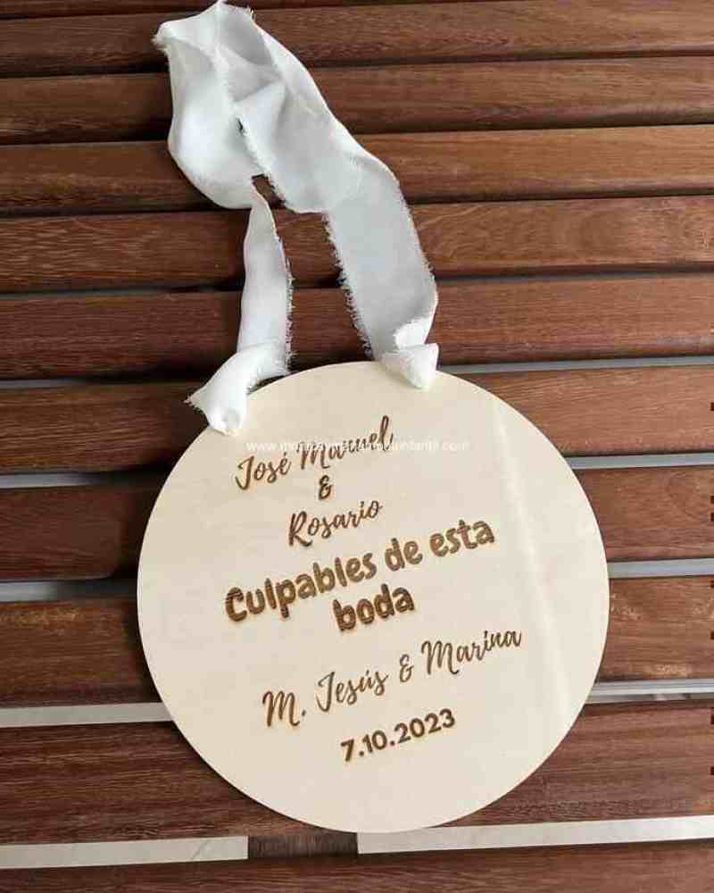 Cartel culpable de esta boda