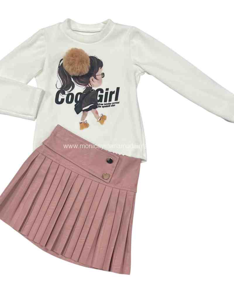 Conjunto Pompom Rosa