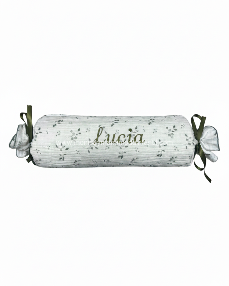 Cojín  antivuelco floral  verde