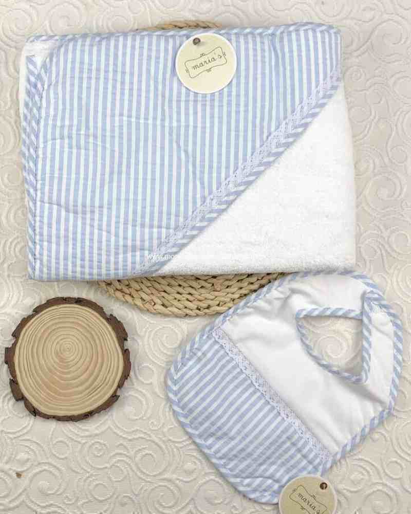 Toalla + Baber Rallas Celeste