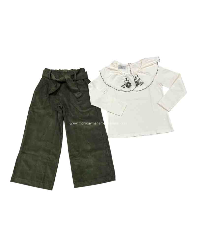 Conjunto Flores Verde