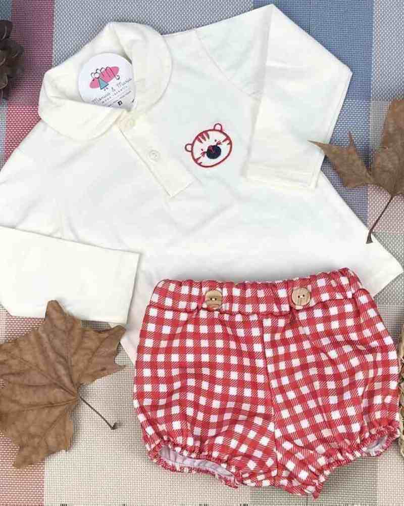 Conjunto Vichy Rojo Tigre