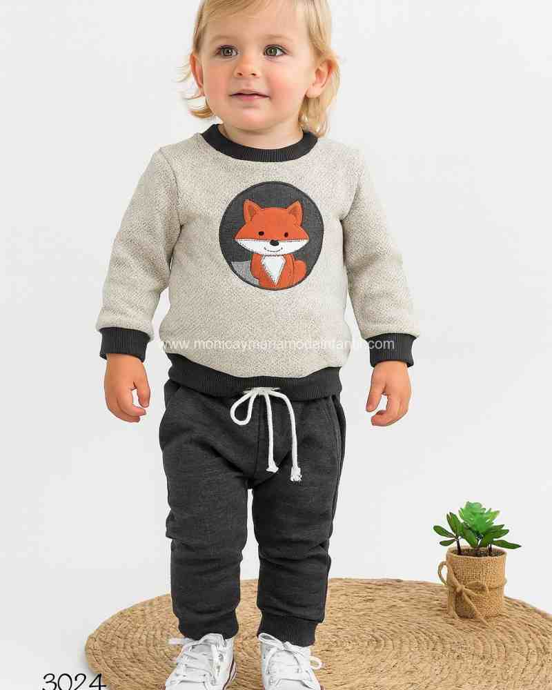 Conjunto Zorrito Gris