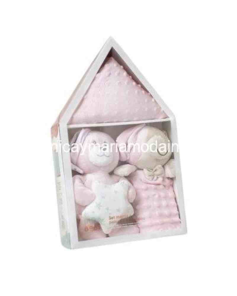 Set Manta + Peluche + Dou Dou rosa