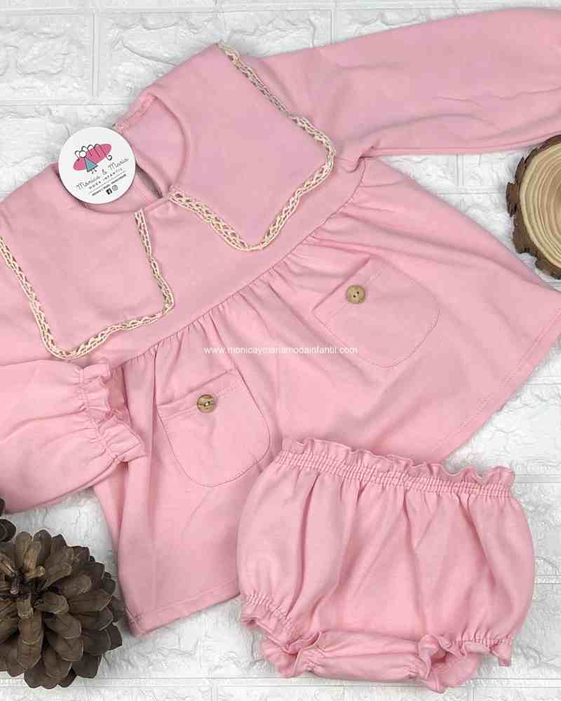 Conjunto felpa rosa