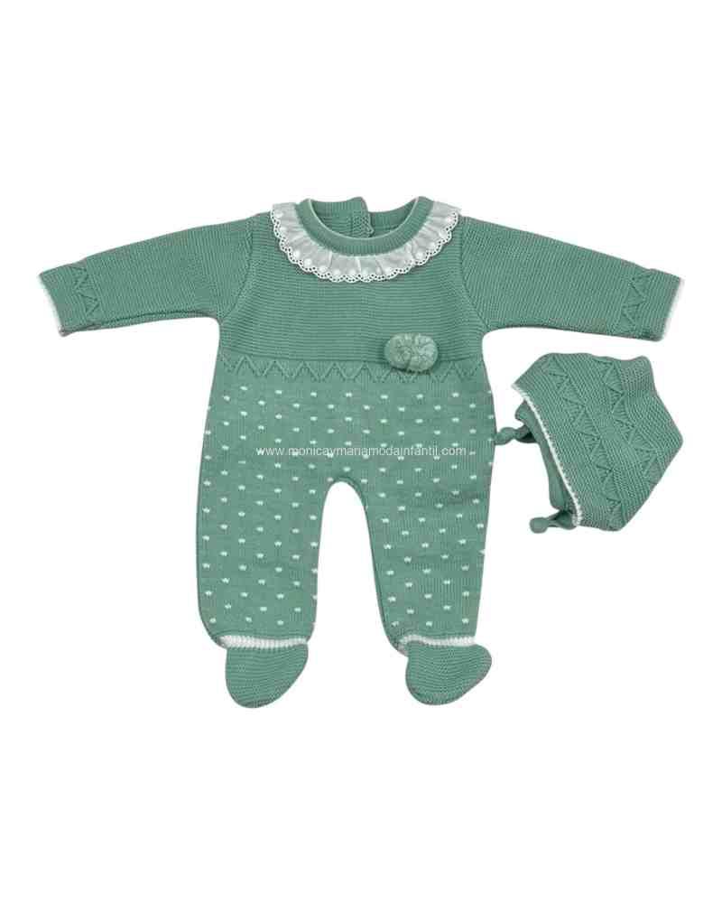 Pelele Puntitos Verde