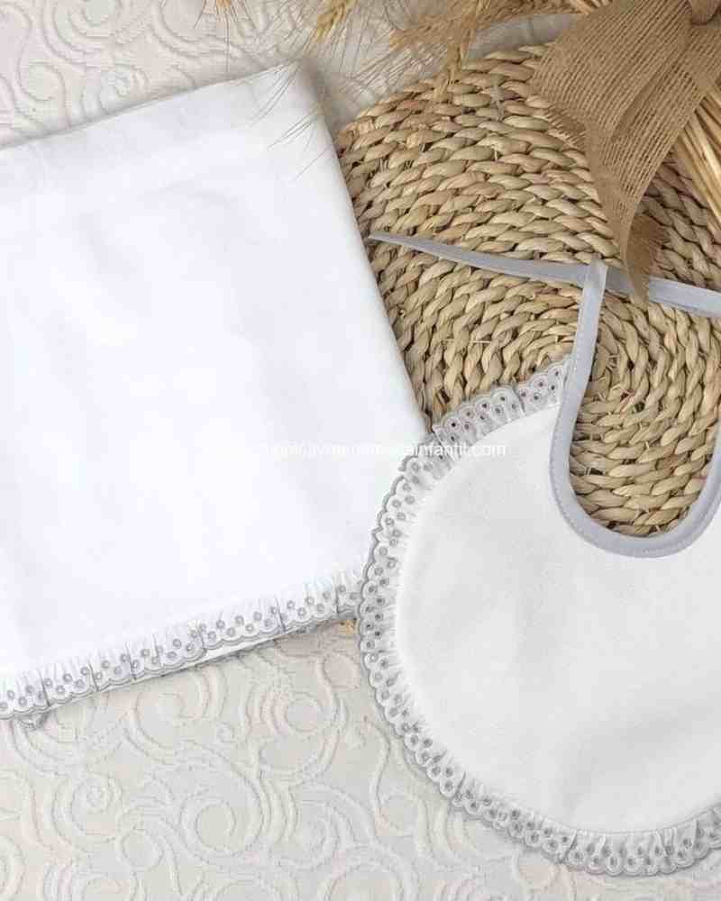 Gasa + Babero Perforado Gris