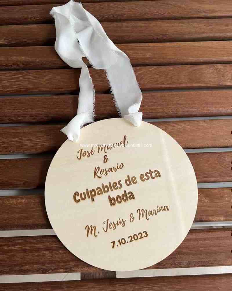 Cartel culpable de esta boda