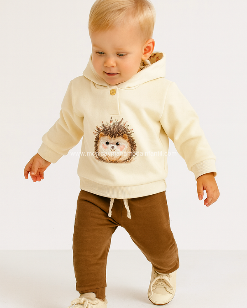 Conjunto Erizo Flores Niño