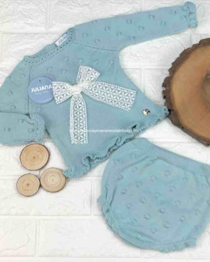 Conjunto Braga punto Bodoque Lazo verde j5095