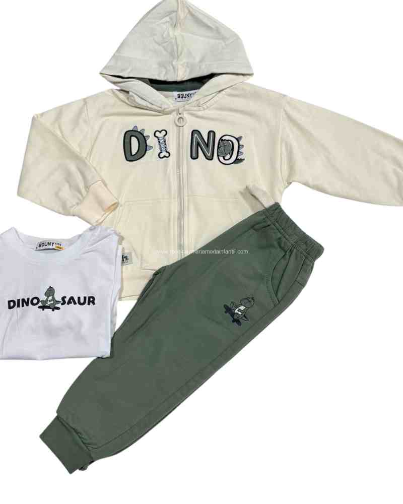 Chandal 3Pz Primavera Dino Verde