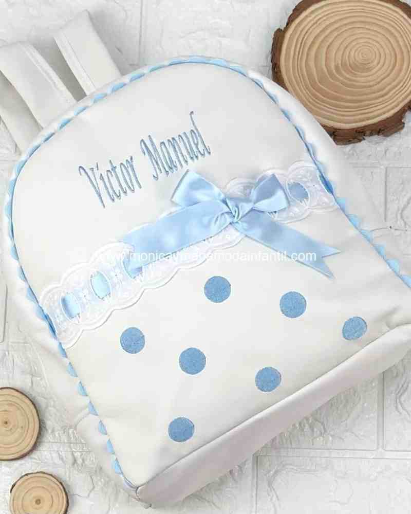 Mochila topitos celeste