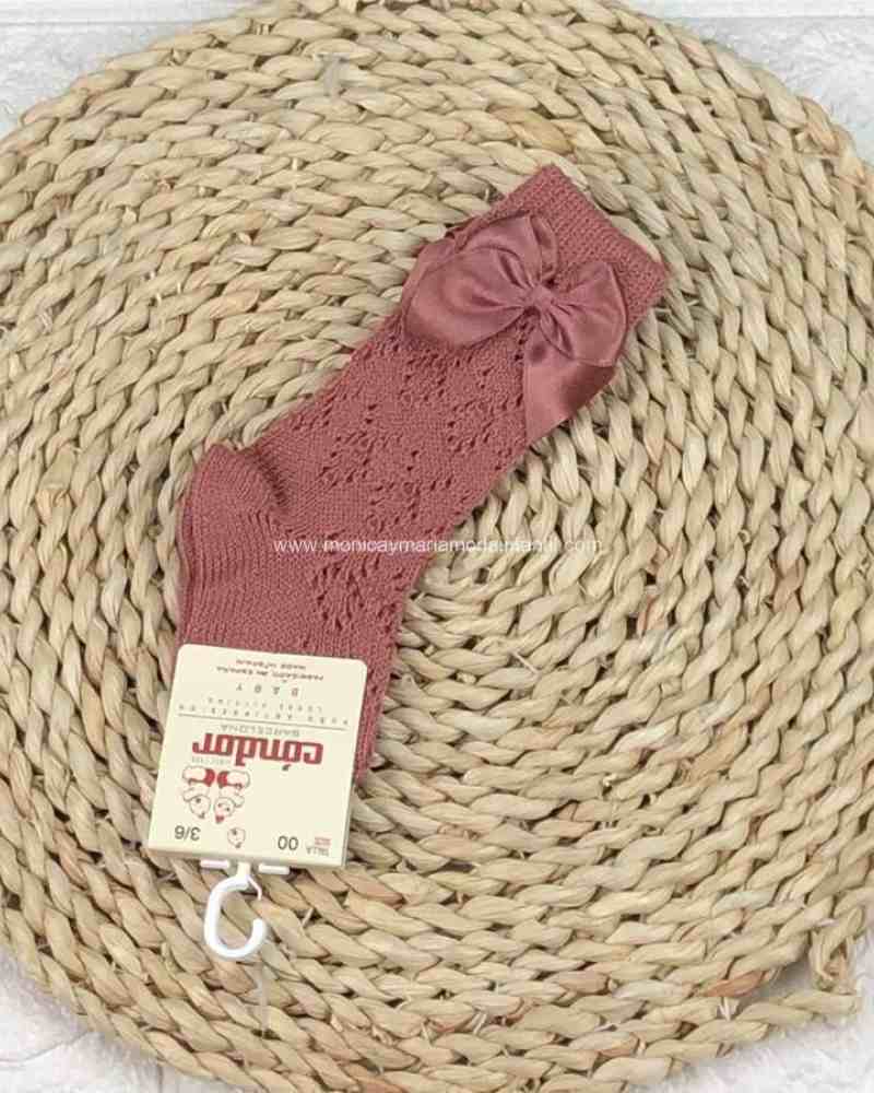 Calcetin Alto condor color  Terracota