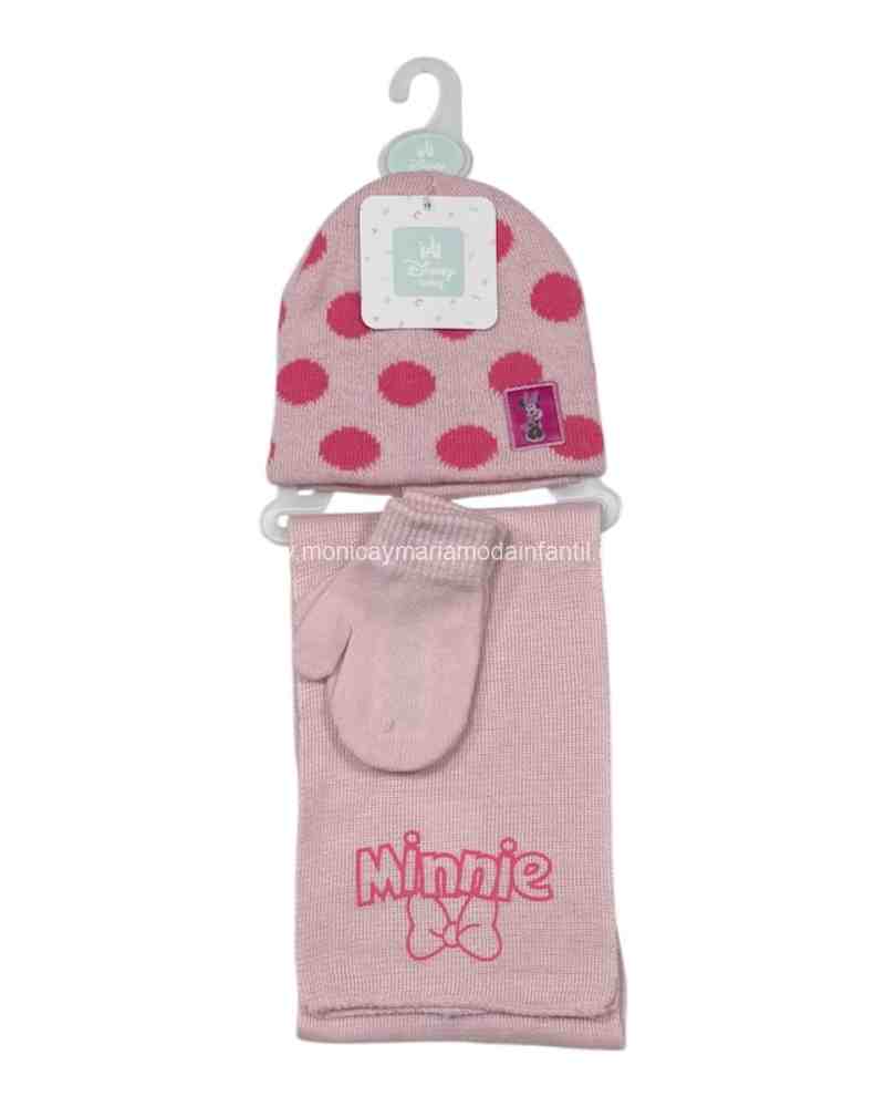 Pack Gorro ,Bufanda , Manopla Minnie