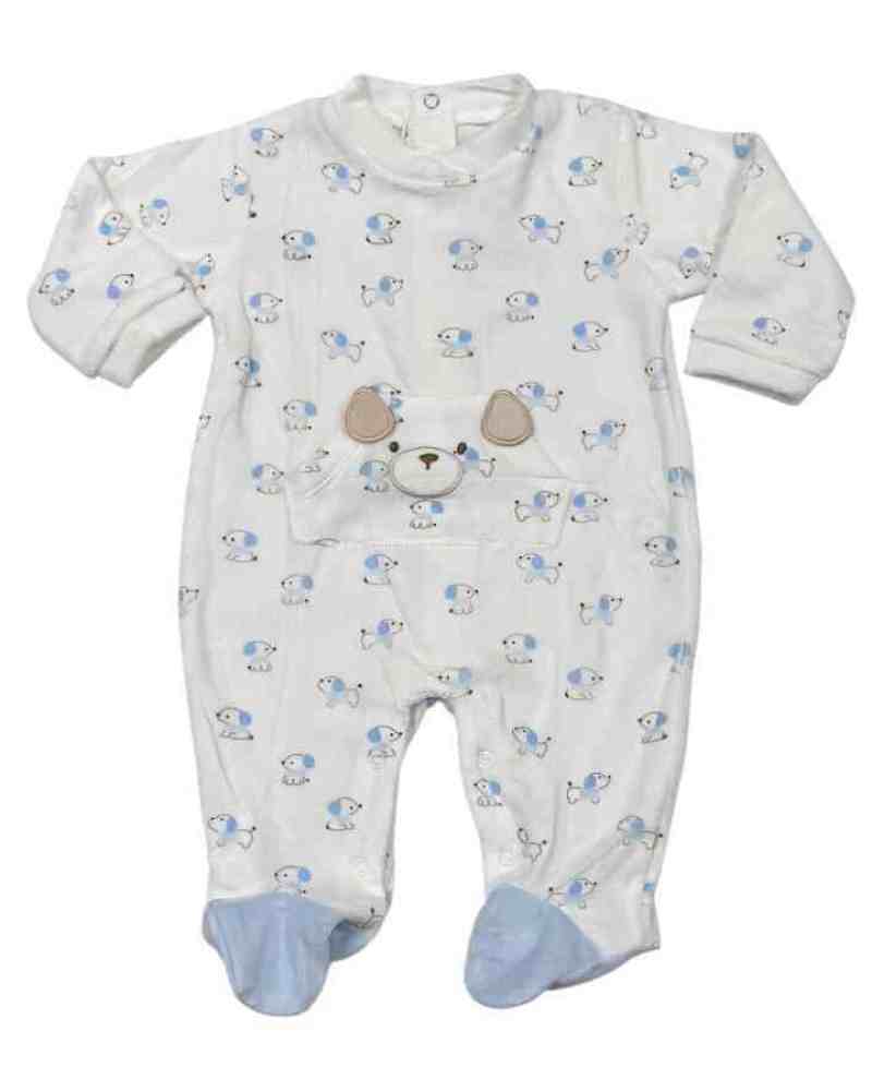 Pijama Terciopelo Oso Orejas Beige