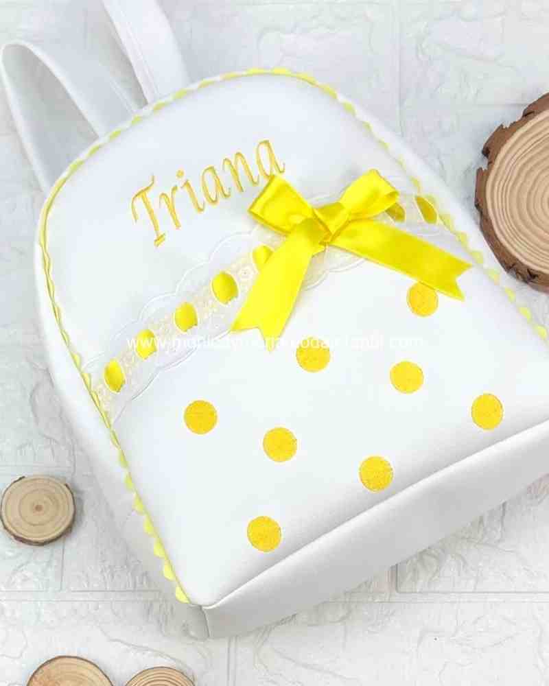 Mochila topitos amarillo