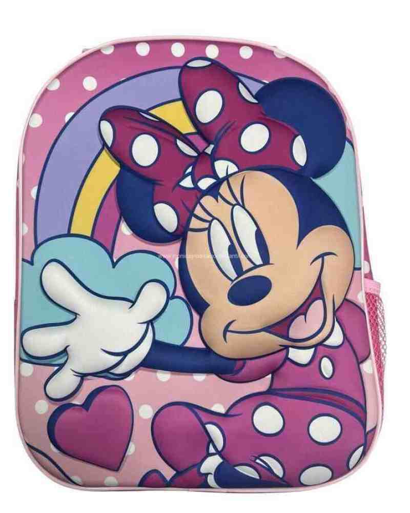 Mochila Infantil Minnie Mouse 3D Arcoíris