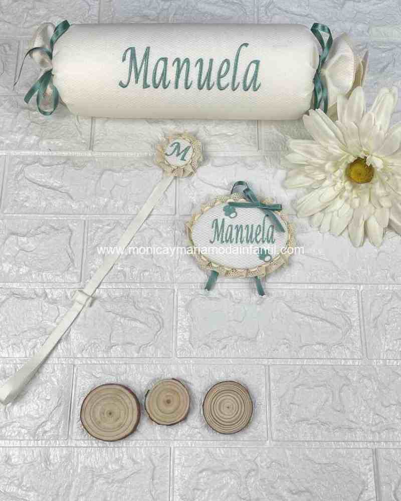 Pack cojin antivuelco, broche y porta chupete