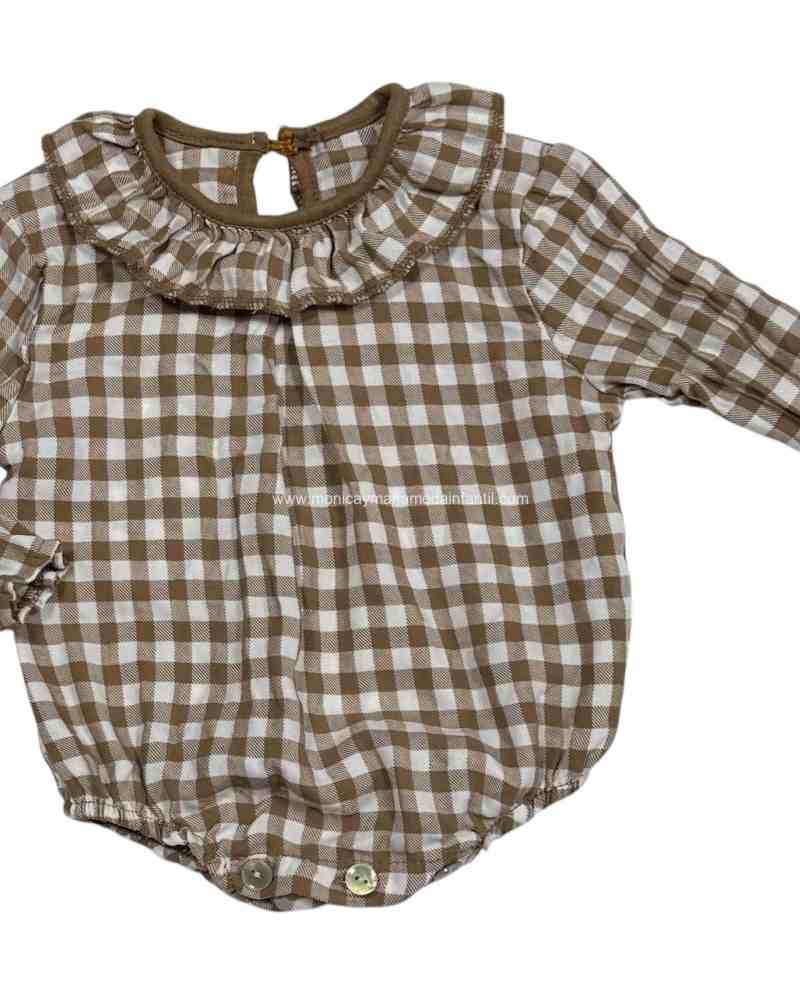 Pelele Cuadros Camel