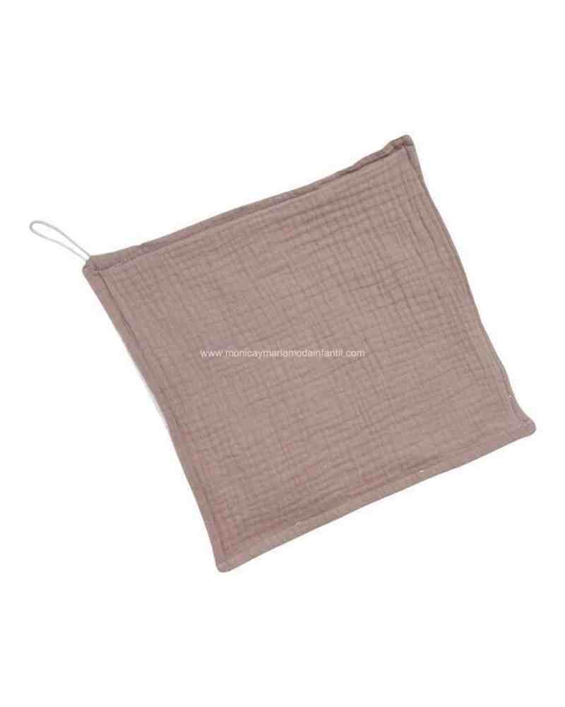 Gasas Bambula con Riso de Algodon Rosa Palo