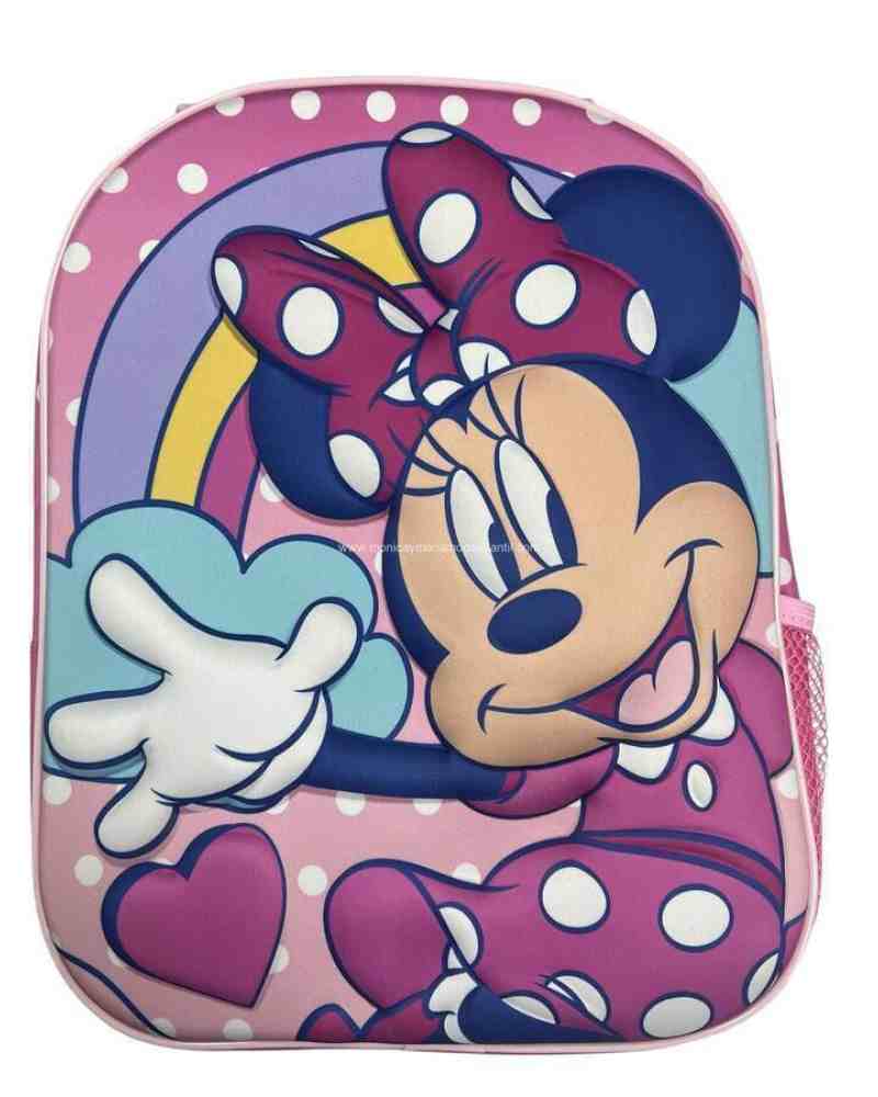 Mochila Infantil Minnie Mouse 3D Arcoíris