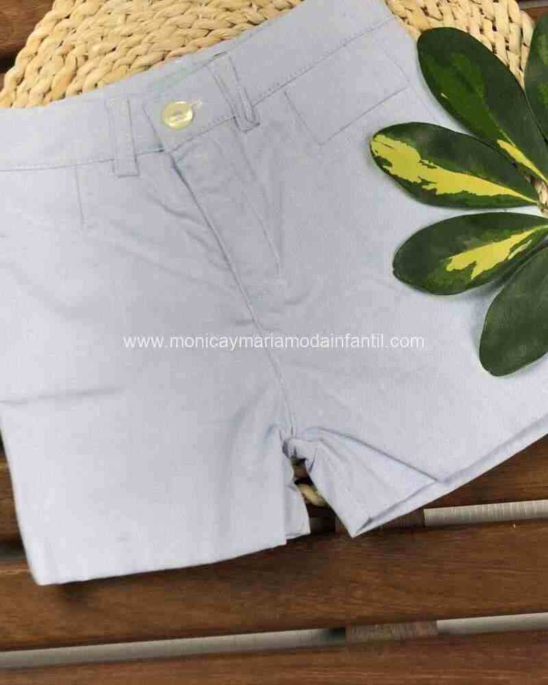 Pantalon corto pinocho celeste