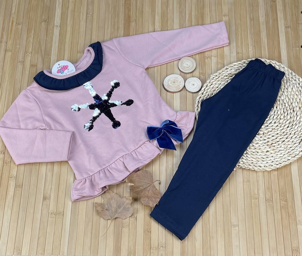 Conjunto legin estrella rosa y azul - Mónica y María Moda Infantil