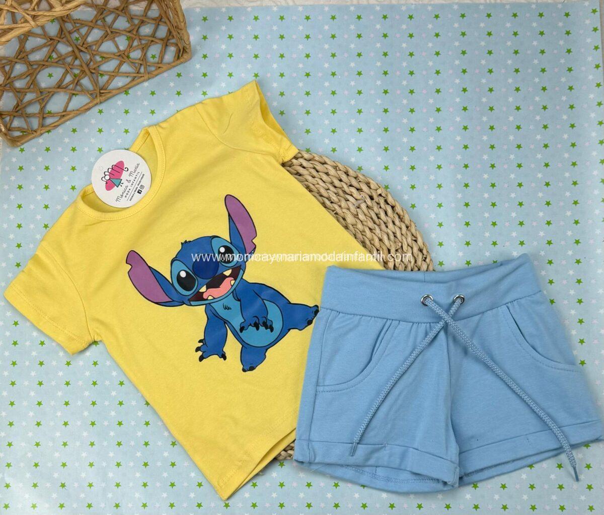 Conjunto Stitch Sonriente