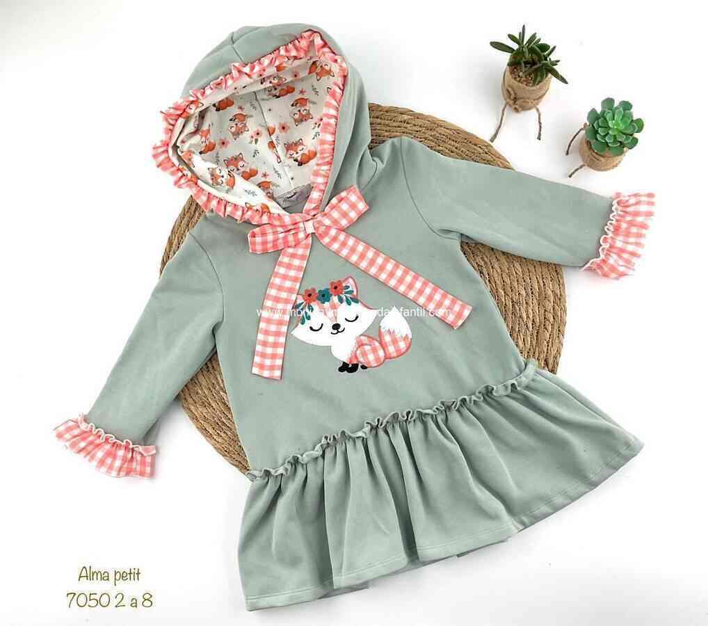 Comprar Ropa Infantil Vestido verde ardilla