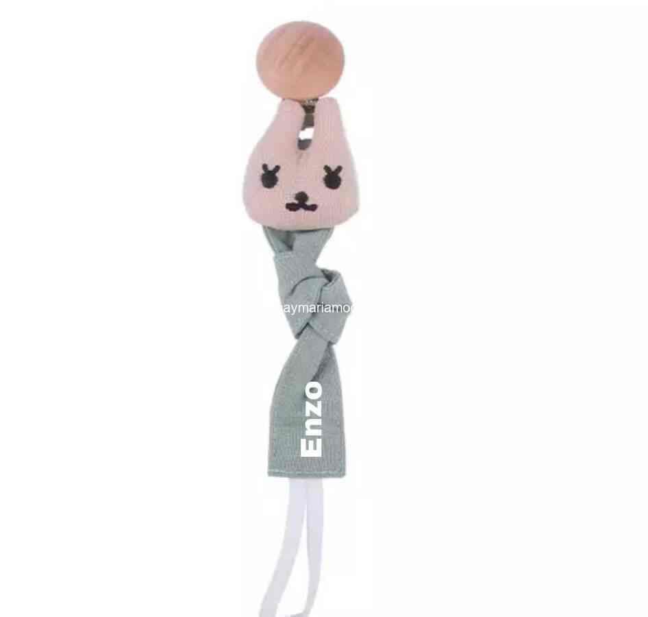 Comprar Ropa Infantil Porta chupete madera rosa - Imagen 4