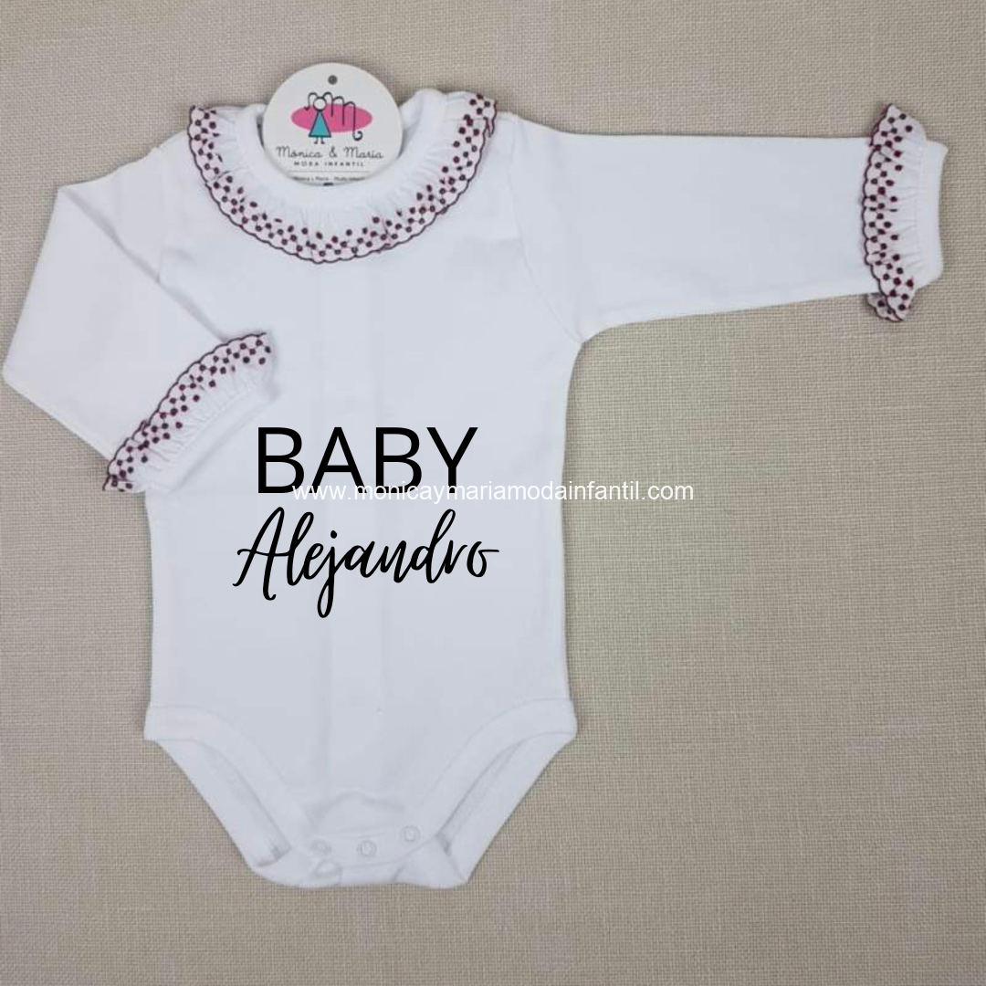 Comprar Ropa Infantil body cuello batista personalizado