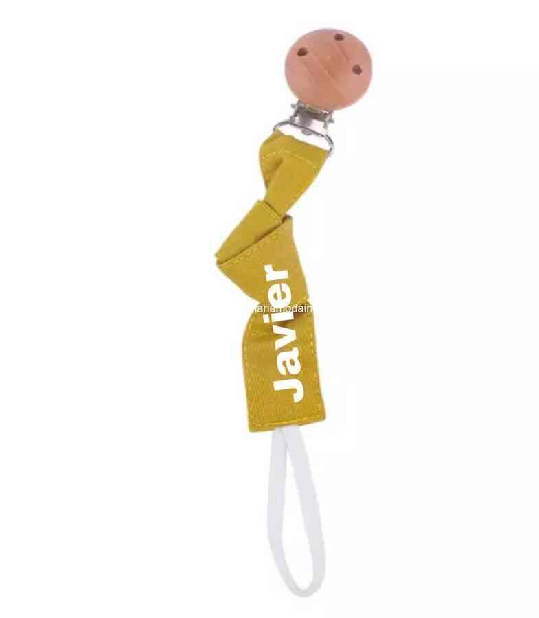 Comprar Ropa Infantil Porta chupete madera rosa - Imagen 5