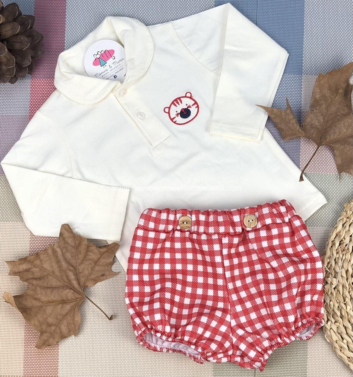 Conjunto Vichy Rojo Tigre