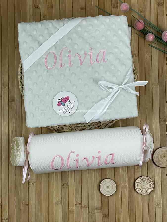 Comprar Ropa Infantil pack manta y cojín bordados