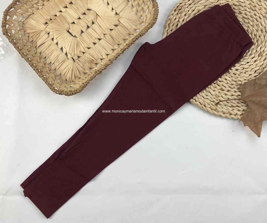 Comprar Ropa Infantil Leggin Burdeos