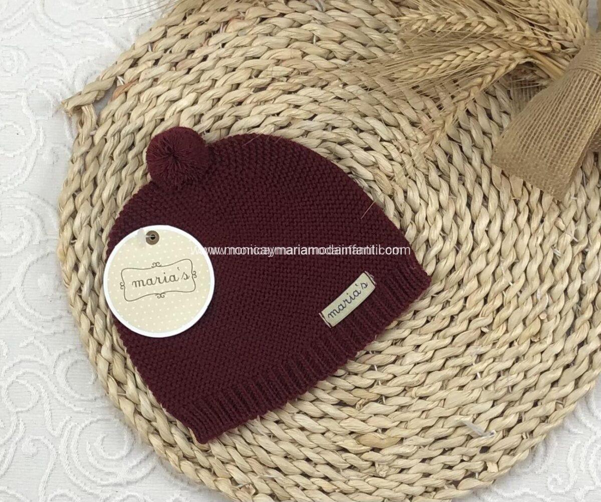 Gorrito Pompom Burdeos